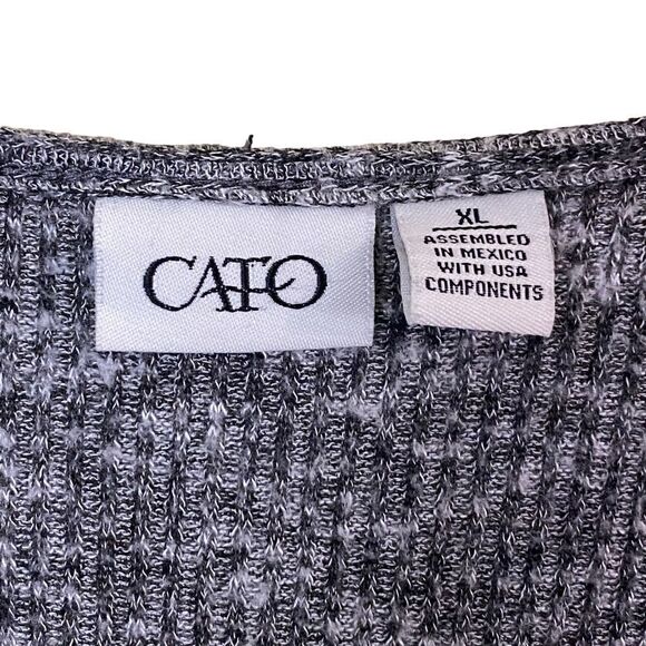 Cato Hi Lo Long Drape Cross Over Neck Sweater Size XL - Picture 6 of 7